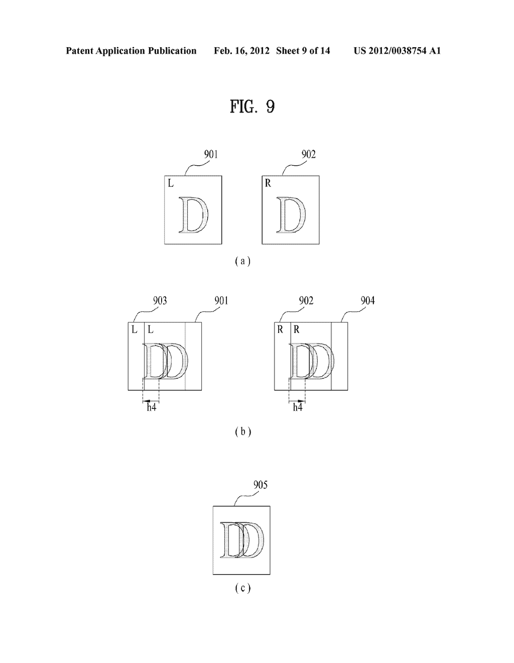 METHOD FOR PROCESSING IMAGES IN DISPLAY DEVICE OUTPUTTING 3-DIMENSIONAL     CONTENTS AND DISPLAY DEVICE USING THE SAME - diagram, schematic, and image 10
