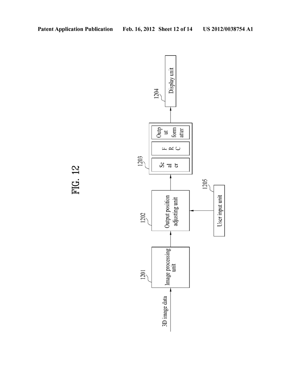 METHOD FOR PROCESSING IMAGES IN DISPLAY DEVICE OUTPUTTING 3-DIMENSIONAL     CONTENTS AND DISPLAY DEVICE USING THE SAME - diagram, schematic, and image 13