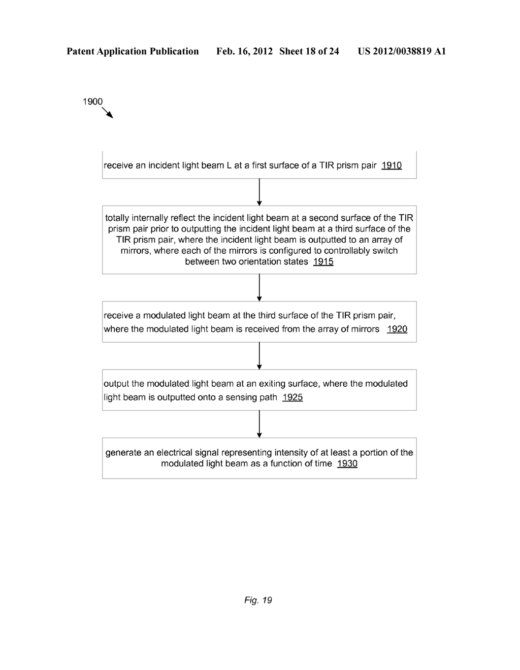 TIR Prism to Separate Incident Light and Modulated Light in Compressive     Imaging Device - diagram, schematic, and image 19