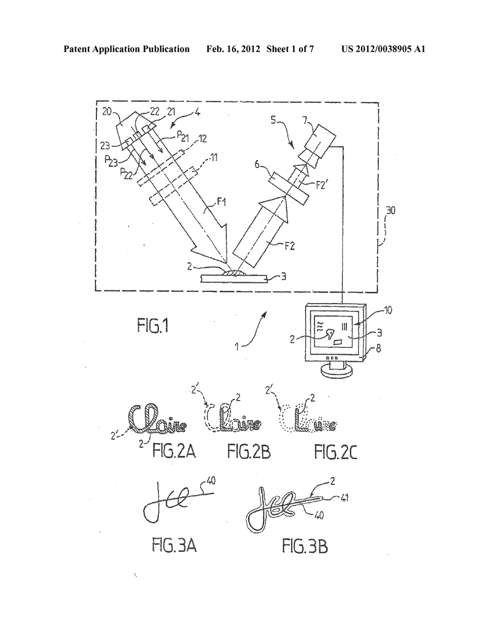 DEVICE AND METHOD FOR THE OPTICAL ANALYSIS OF DOCUMENTS - diagram, schematic, and image 02