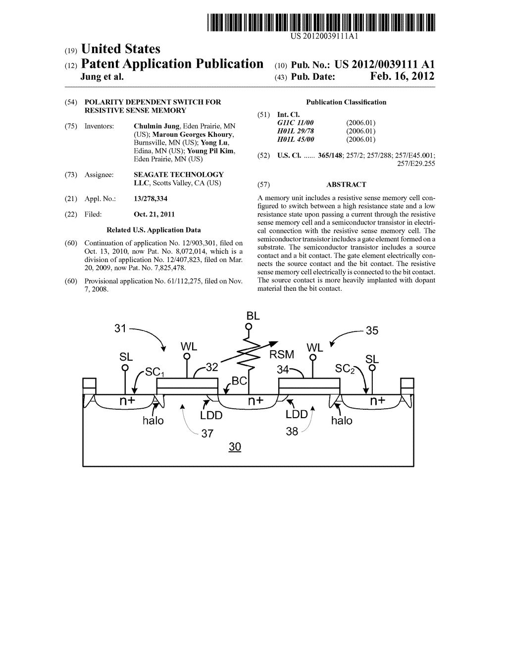 POLARITY DEPENDENT SWITCH FOR RESISTIVE SENSE MEMORY - diagram, schematic, and image 01