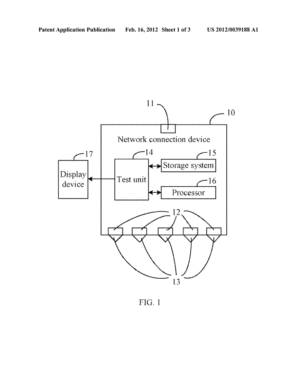 NETWORK CONECTION DEVICE AND METHOD FOR TESTING NETWORK PORTS OF THE     NETWORK CONNECTION DEVICE - diagram, schematic, and image 02