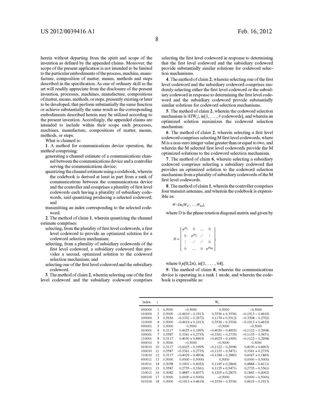 System and Method for Employing Six-Bit Rank 1 and 2 Codebooks for Four     Transmit Antennas - diagram, schematic, and image 13