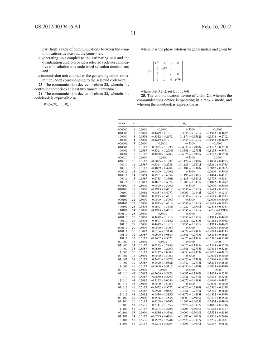 System and Method for Employing Six-Bit Rank 1 and 2 Codebooks for Four     Transmit Antennas - diagram, schematic, and image 16