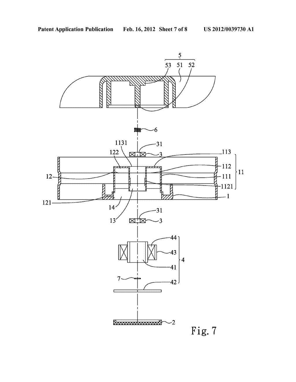 CENTRAL TUBULAR STRUCTURE OF A SHAFT SEAT AND FAN DEVICE THEREOF - diagram, schematic, and image 08