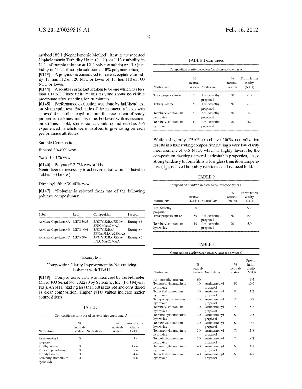 HAIR STYLING COMPOSITIONS WIYH IMPROVED CLARITY AND HUMIDITY RESISTANCE - diagram, schematic, and image 10