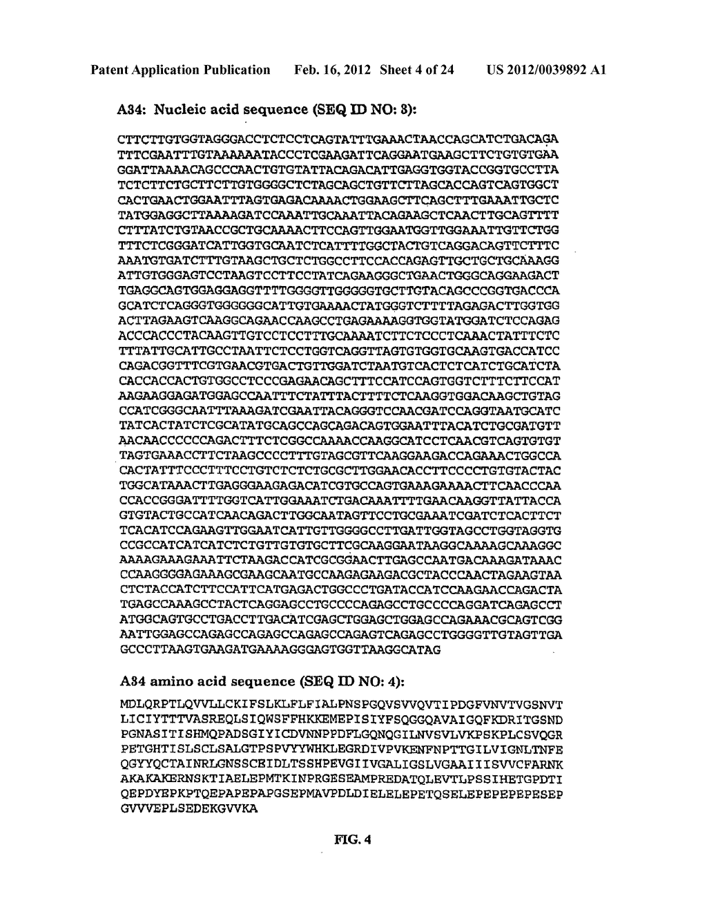 A34 AND A33-LIKE 3 DNA PROTEIN, ANTIBODIES THERETO AND METHODS OF     TREATMENT USING SAME - diagram, schematic, and image 05