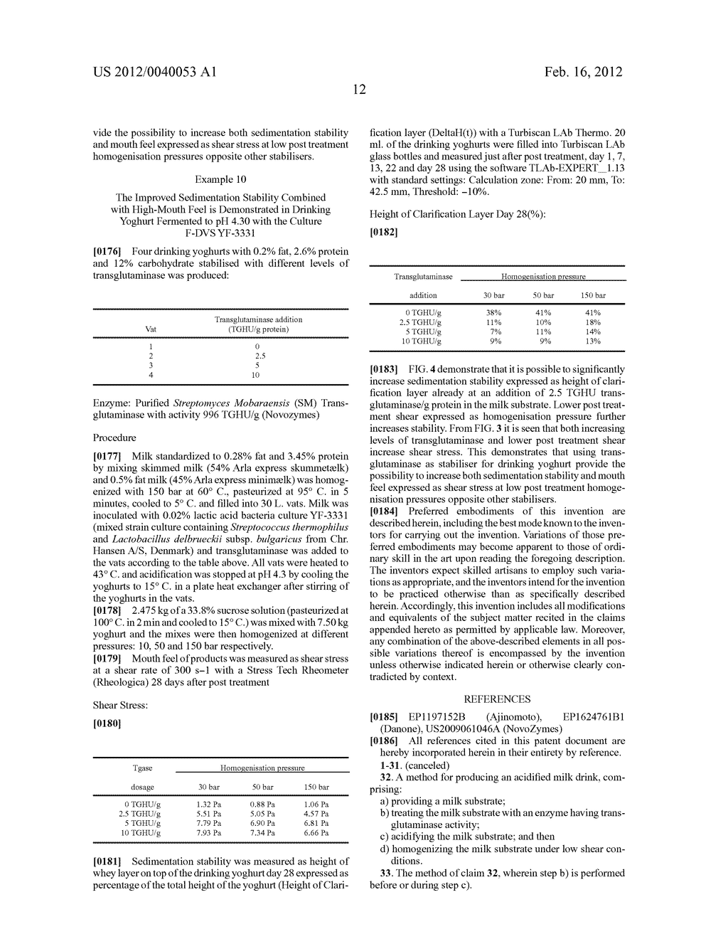 METHOD FOR PRODUCING AN ACIDIFIED MILK PRODUCT - diagram, schematic, and image 15