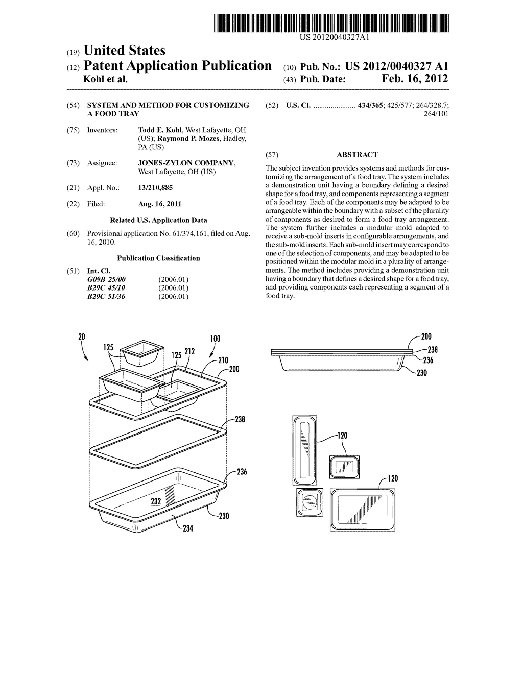 SYSTEM AND METHOD FOR CUSTOMIZING A FOOD TRAY - diagram, schematic, and image 01