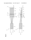 CONNECTING MEMBER-TERMINATED MULTI-CORE COAXIAL CABLE AND METHOD FOR     MANUFACTURE THEREOF diagram and image