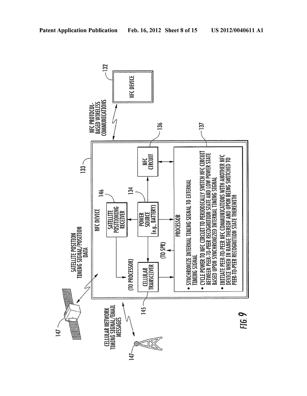 MOBILE WIRELESS COMMUNICATIONS DEVICE PROVIDED ENHANCED SWITCHING BETWEEN     ACTIVE AND POWER SAVING NEAR FIELD COMMUNICATION (NFC) MODES AND RELATED     METHODS - diagram, schematic, and image 09