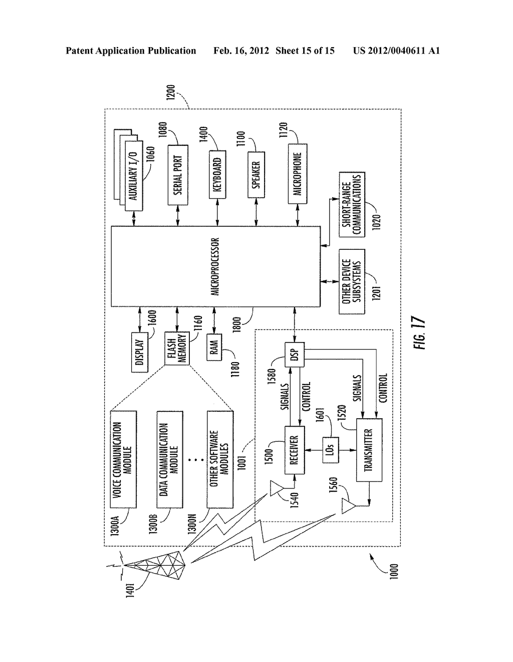 MOBILE WIRELESS COMMUNICATIONS DEVICE PROVIDED ENHANCED SWITCHING BETWEEN     ACTIVE AND POWER SAVING NEAR FIELD COMMUNICATION (NFC) MODES AND RELATED     METHODS - diagram, schematic, and image 16