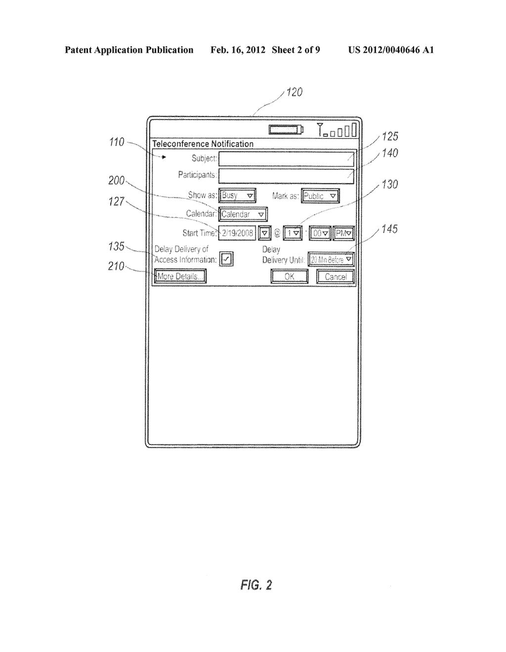 DELAYING DELIVERY OF TELECONFERENCE ACCESS INFORMATION - diagram, schematic, and image 03