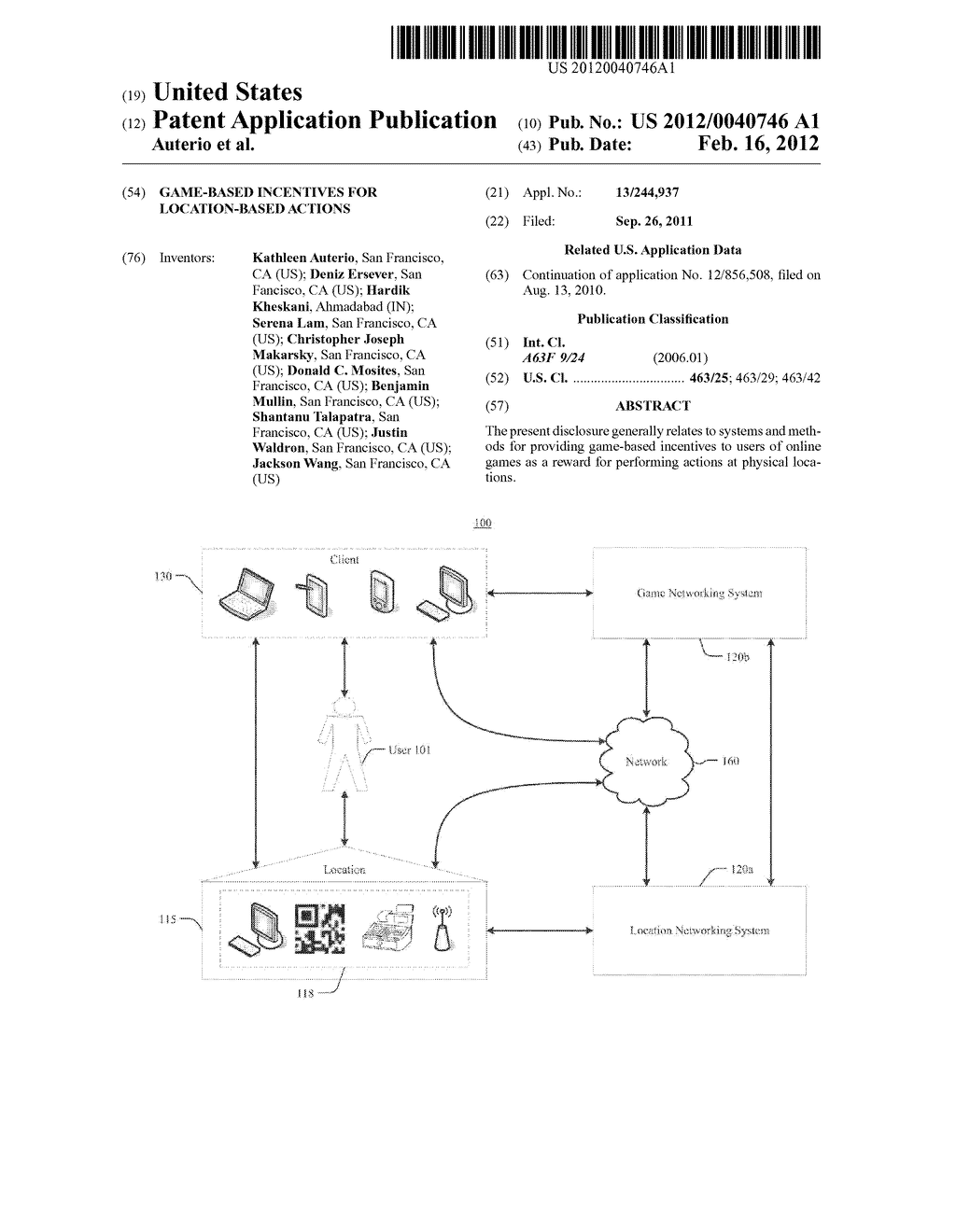 GAME-BASED INCENTIVES FOR LOCATION-BASED ACTIONS - diagram, schematic, and image 01