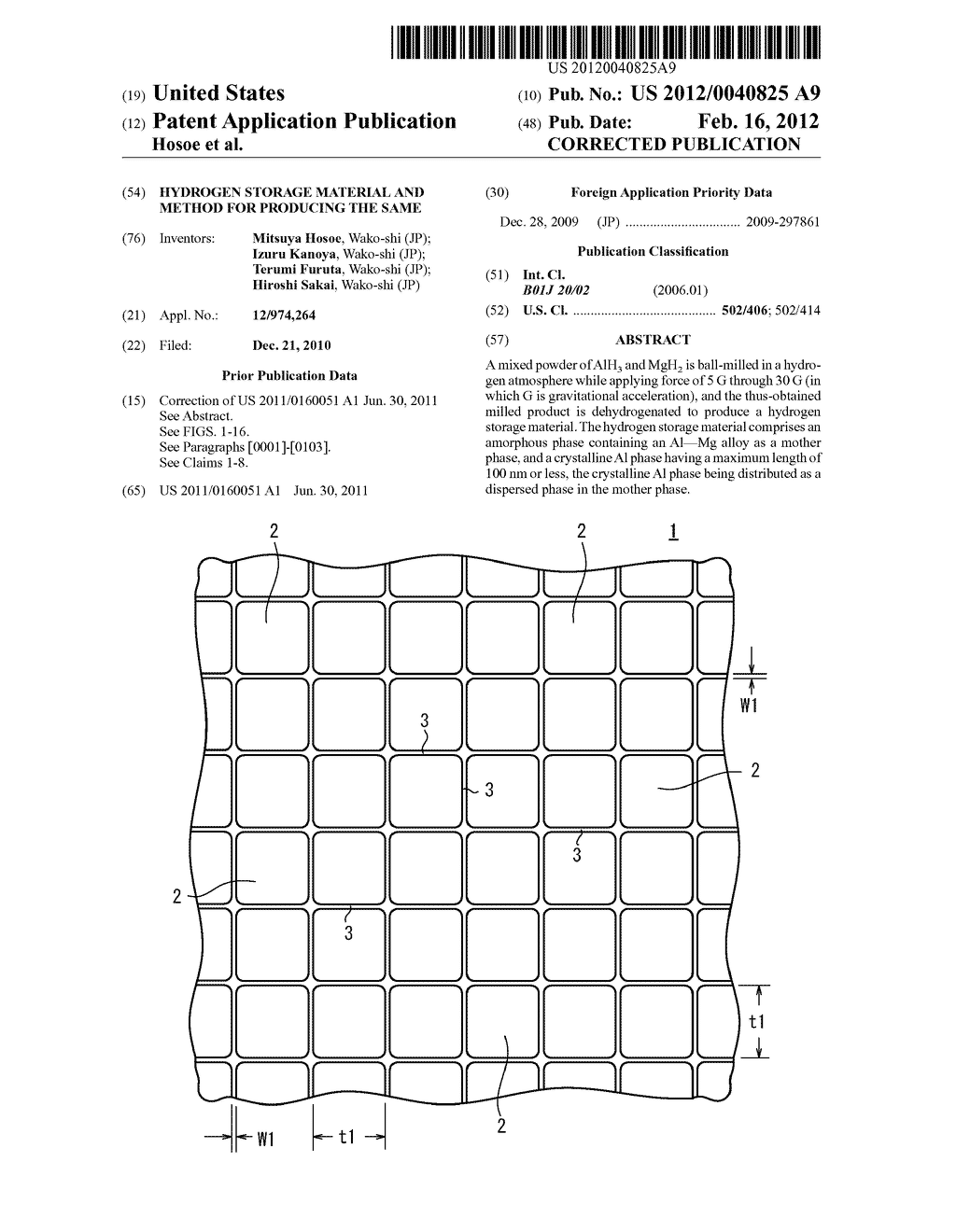 Hydrogen Storage Material and Method for Producing the Same - diagram, schematic, and image 01