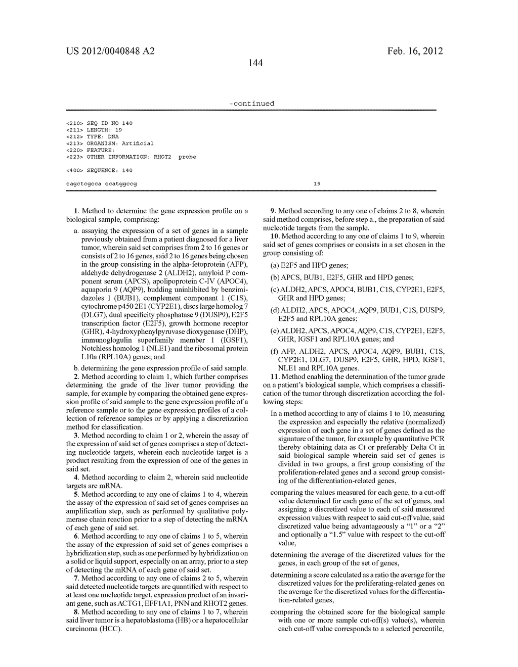 MOLECULAR SIGNATURE OF LIVER TUMOR GRADE AND USE TO EVALUATE PROGNOSIS AND     THERAPEUTIC REGIMEN - diagram, schematic, and image 180