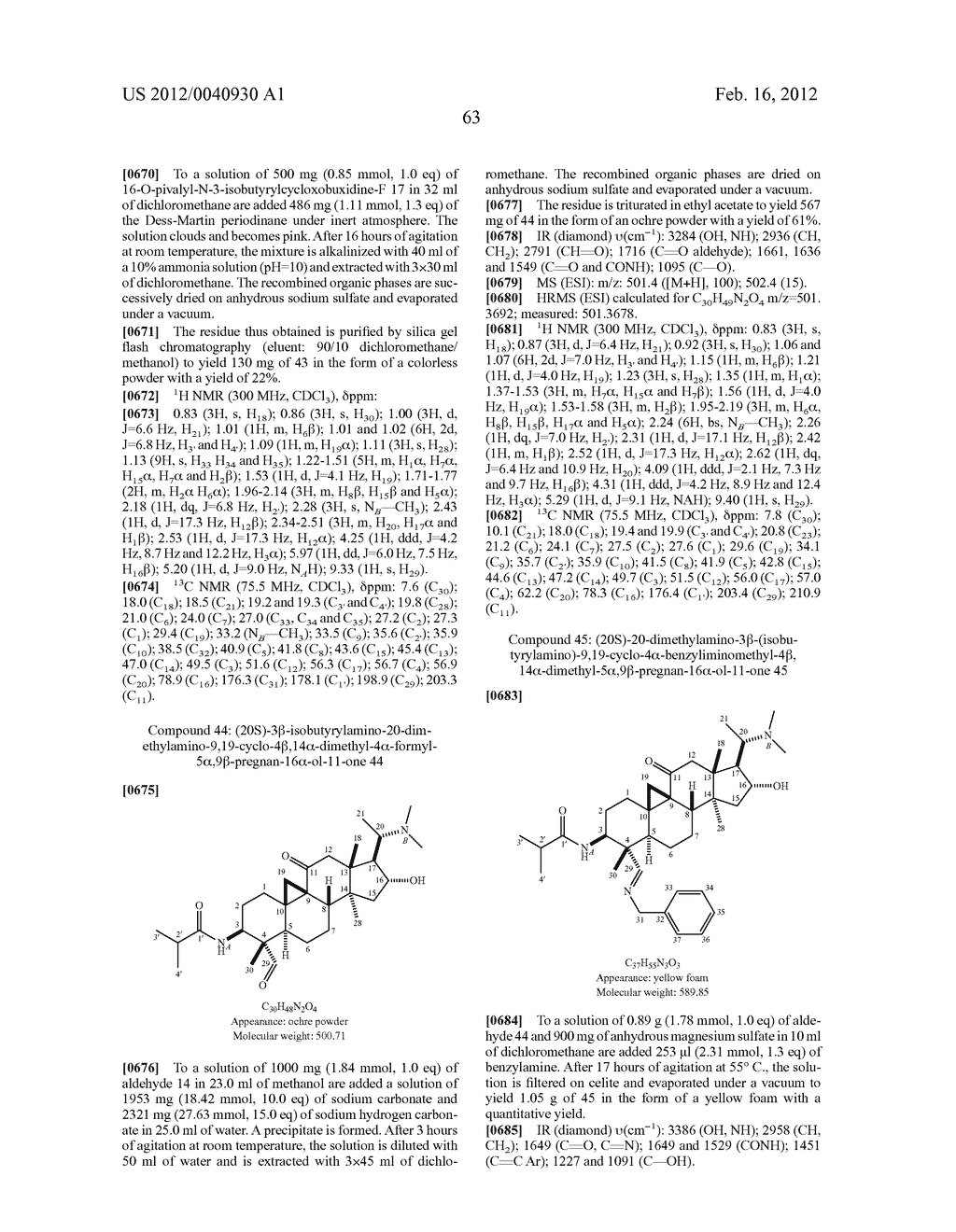 TETRACYCLIC TERPENE SERIES COMPOUNDS, METHODS FOR PREPARING SAME, USES     THEREOF AS MEDICINES AND PHARMACEUTICAL COMPOUNDS CONTAINING SAME - diagram, schematic, and image 64
