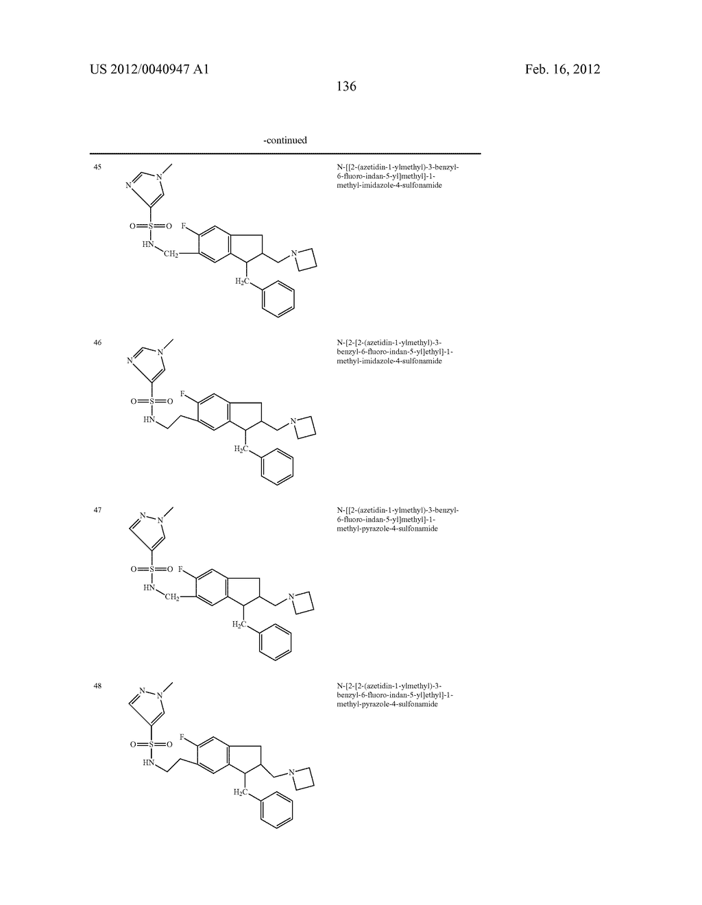 TETRALINE AND INDANE DERIVATIVES, PHARMACEUTICAL COMPOSITIONS CONTAINING     THEM, AND THEIR USE IN THERAPY - diagram, schematic, and image 137