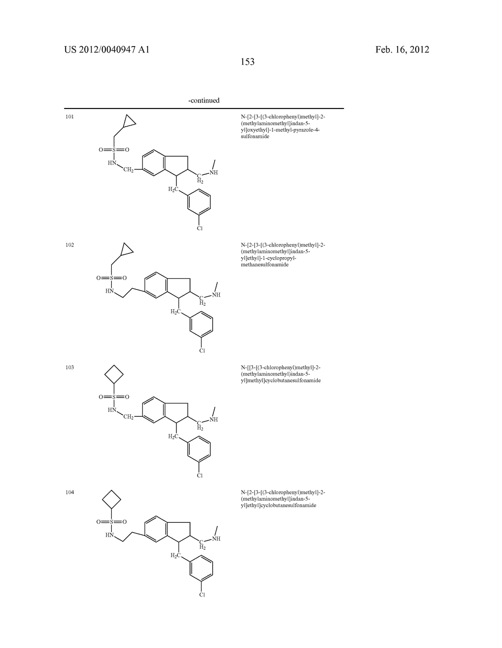 TETRALINE AND INDANE DERIVATIVES, PHARMACEUTICAL COMPOSITIONS CONTAINING     THEM, AND THEIR USE IN THERAPY - diagram, schematic, and image 154