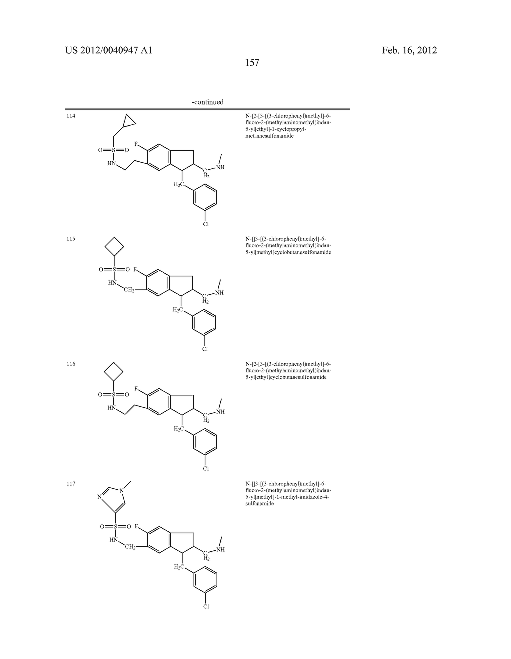 TETRALINE AND INDANE DERIVATIVES, PHARMACEUTICAL COMPOSITIONS CONTAINING     THEM, AND THEIR USE IN THERAPY - diagram, schematic, and image 158