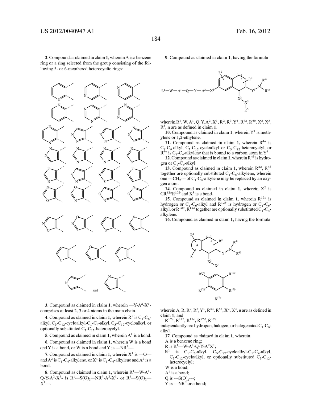 TETRALINE AND INDANE DERIVATIVES, PHARMACEUTICAL COMPOSITIONS CONTAINING     THEM, AND THEIR USE IN THERAPY - diagram, schematic, and image 185