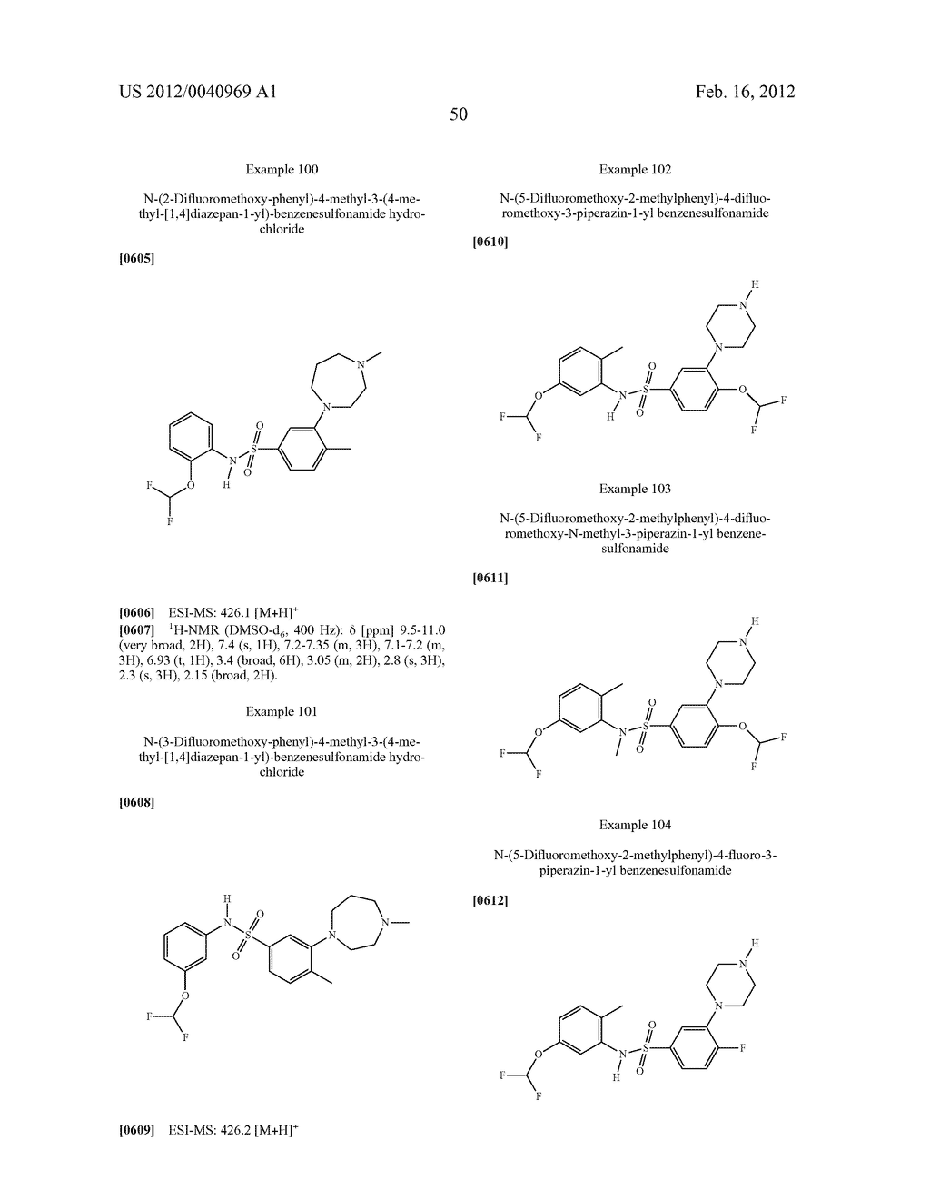 N-PHENYL-(PIPERAZINYL OR HOMOPIPERAZINYL)-BENZENESULFONAMIDE OR     BENZENESULFONYL-PHENYL-(PIPERAZINE OR HOMOPIPERAZINE) COMPOUNDS SUITABLE     FOR TREATING DISORDERS THAT RESPOND TO MODULATION OF THE SEROTONIN 5-HT6     RECEPTOR - diagram, schematic, and image 51