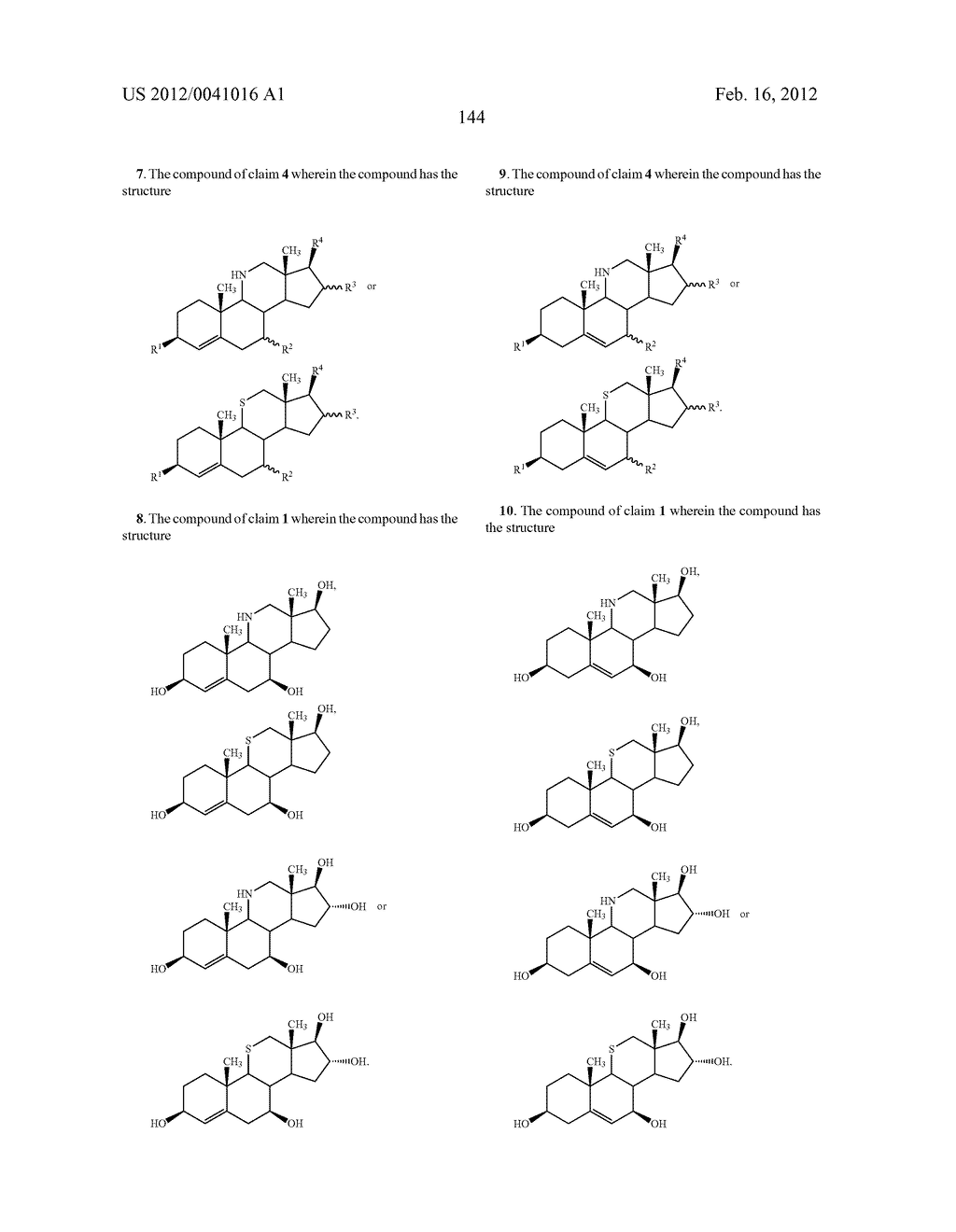 11-Aza, 11-Thia and 11-Oxa Sterol Compounds and Compositions - diagram, schematic, and image 151