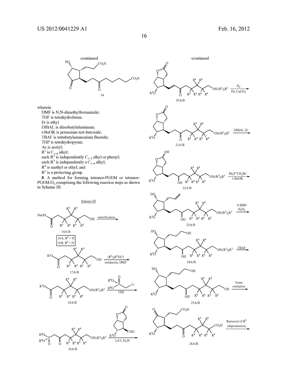 METHODS FOR MANUFACTURING TETRANOR-PROSTAGLANDIN D, J, E, A AND F     METABOLITES - diagram, schematic, and image 58