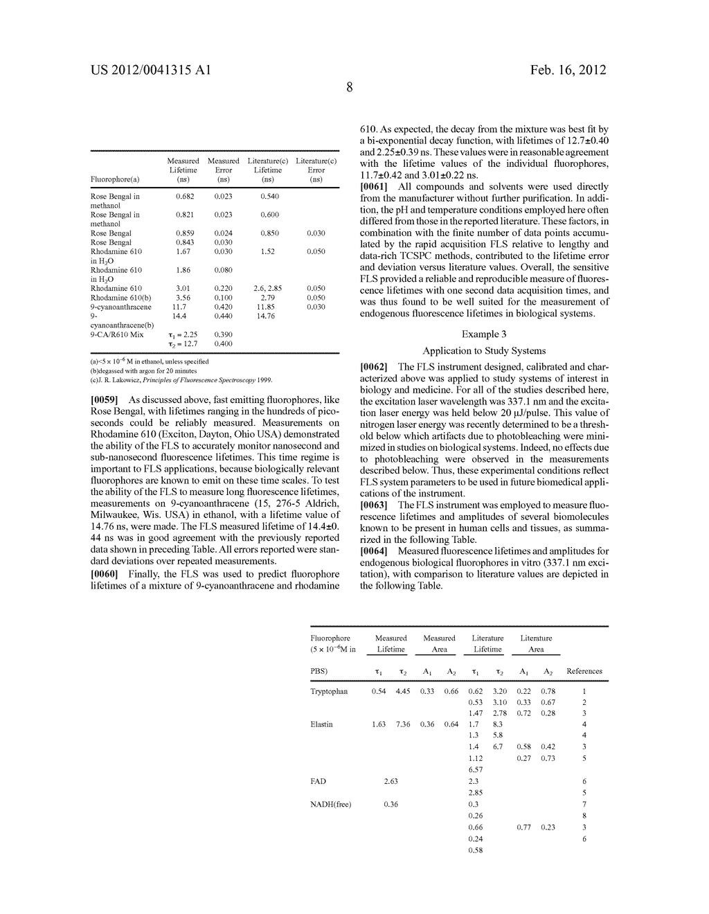 Fluorescence Lifetime Spectrometer (FLS) and Methods of Detecting Diseased     Tissue - diagram, schematic, and image 13