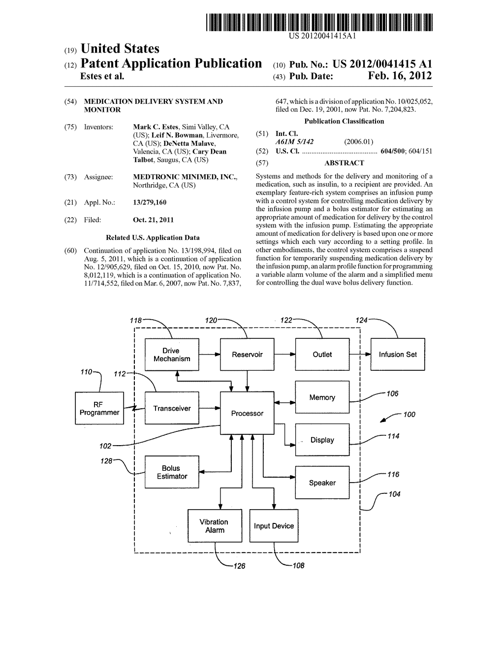 MEDICATION DELIVERY SYSTEM AND MONITOR - diagram, schematic, and image 01