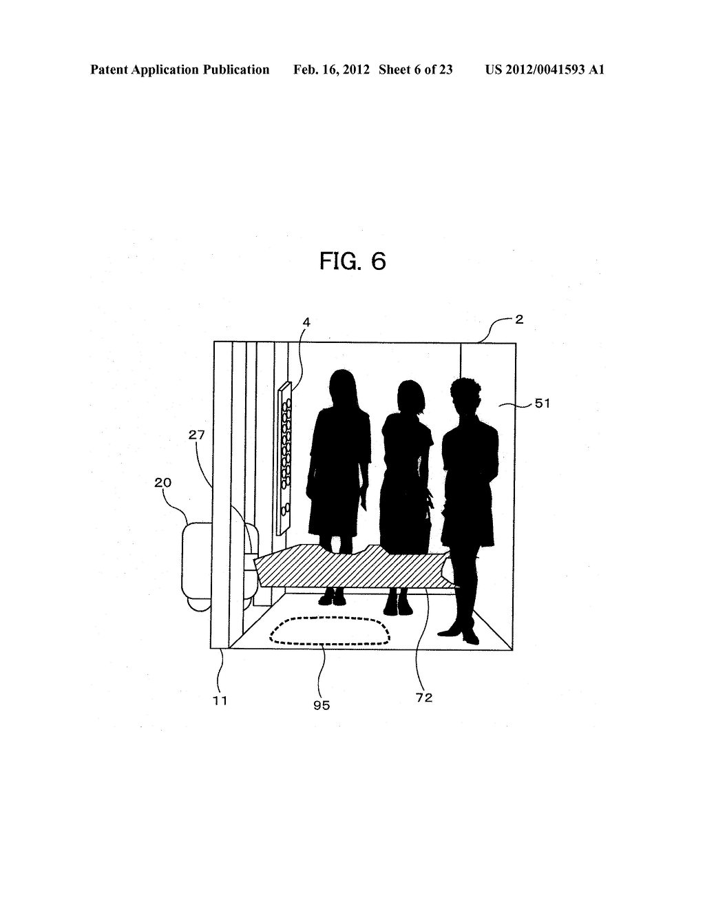 ELEVATOR SYSTEM THAT AUTONOMOUS MOBILE ROBOT TAKES TOGETHER WITH PERSON - diagram, schematic, and image 07