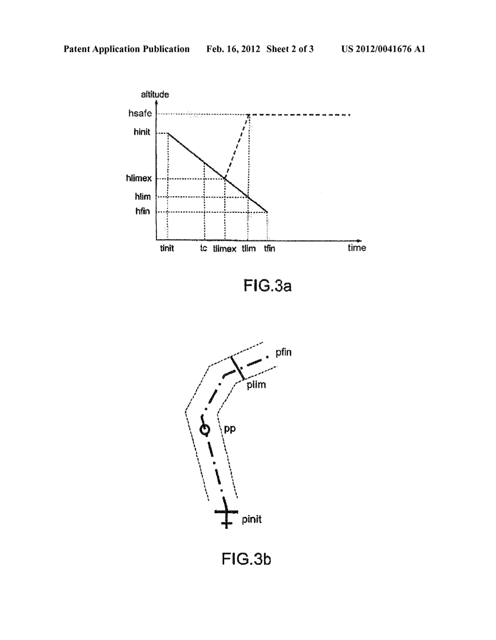 NAVIGATION AID METHOD FOR DETERMINING THE PATH OF AN AIRCRAFT - diagram, schematic, and image 03