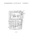 HANDHELD ELECTRONIC DEVICE HAVING SELECTABLE LANGUAGE INDICATOR FOR     LANGUAGE SELECTION AND METHOD THEREFOR diagram and image