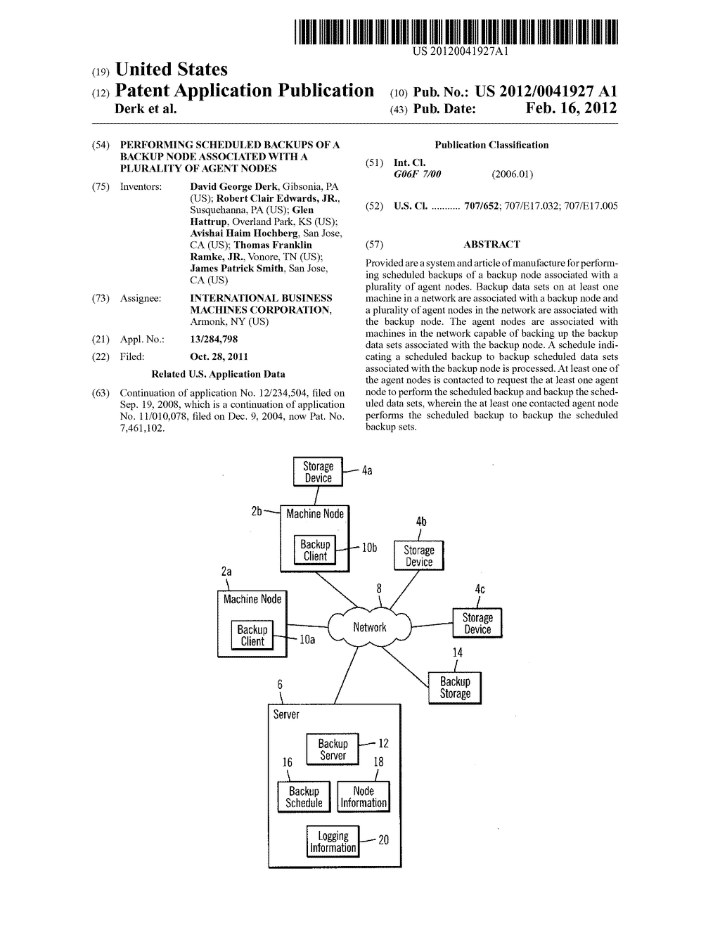 PERFORMING SCHEDULED BACKUPS OF A BACKUP NODE ASSOCIATED WITH A PLURALITY     OF AGENT NODES - diagram, schematic, and image 01