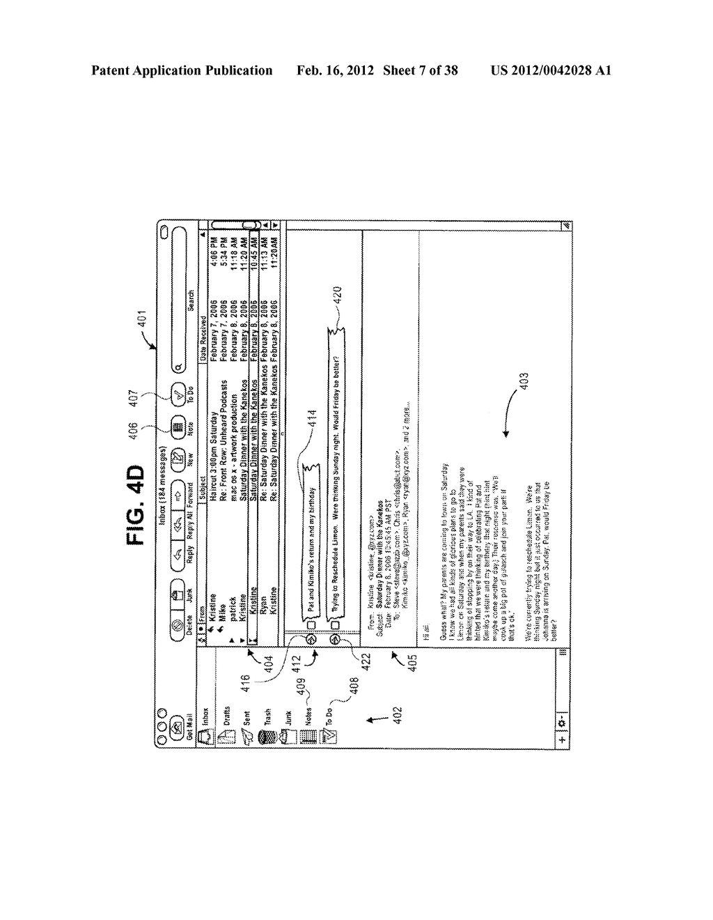 METHODS AND SYSTEMS FOR MANAGING TO DO ITEMS OR NOTES OR ELECTRONIC     MESSAGES - diagram, schematic, and image 08