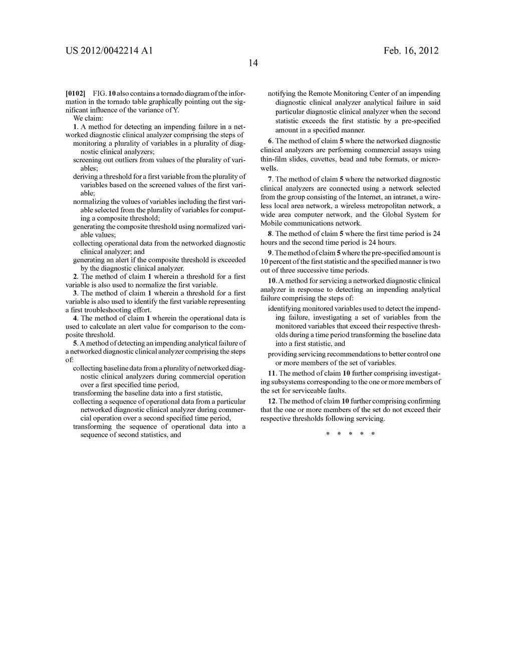 METHOD FOR DETECTING THE IMPENDING ANALYTICAL FAILURE OF NETWORKED     DIAGNOSTIC CLINICAL ANALYZERS - diagram, schematic, and image 32