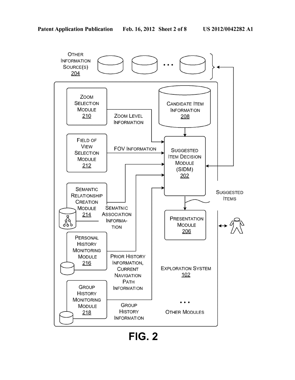 Presenting Suggested Items for Use in Navigating within a Virtual Space - diagram, schematic, and image 03