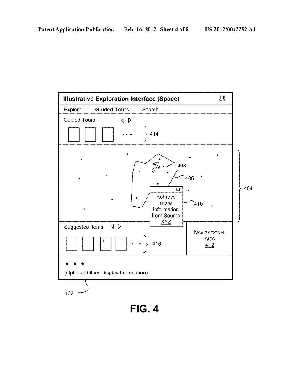 Presenting Suggested Items for Use in Navigating within a Virtual Space - diagram, schematic, and image 05