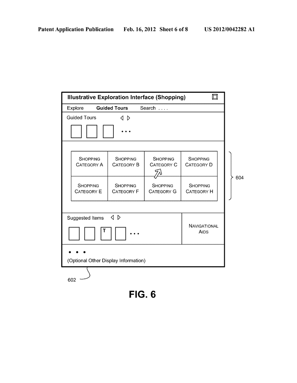 Presenting Suggested Items for Use in Navigating within a Virtual Space - diagram, schematic, and image 07