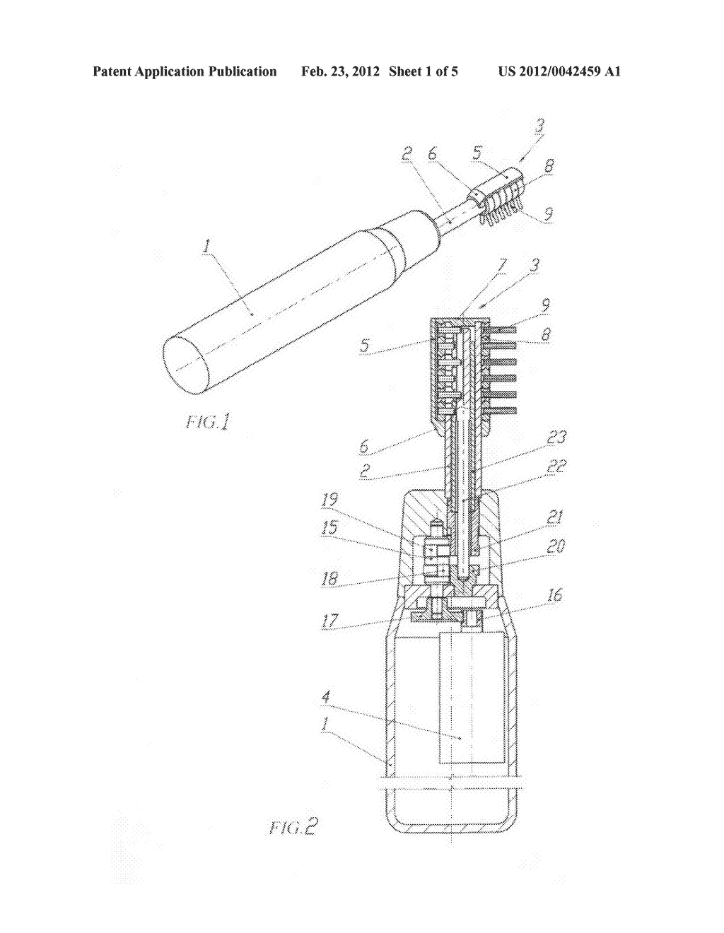 Mechanical toothbrush and drive mechanism therefor (embodiments) - diagram, schematic, and image 02