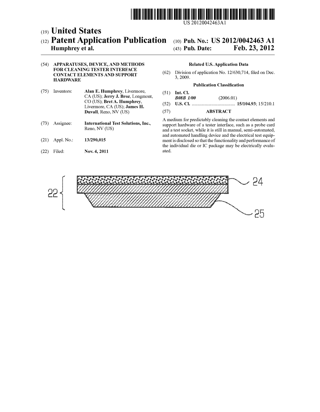 APPARATUSES, DEVICE, AND METHODS FOR CLEANING TESTER INTERFACE CONTACT     ELEMENTS AND SUPPORT HARDWARE - diagram, schematic, and image 01