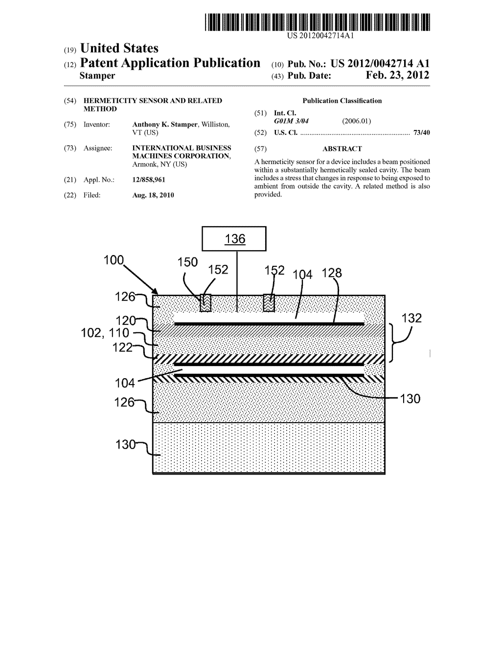 HERMETICITY SENSOR AND RELATED METHOD - diagram, schematic, and image 01