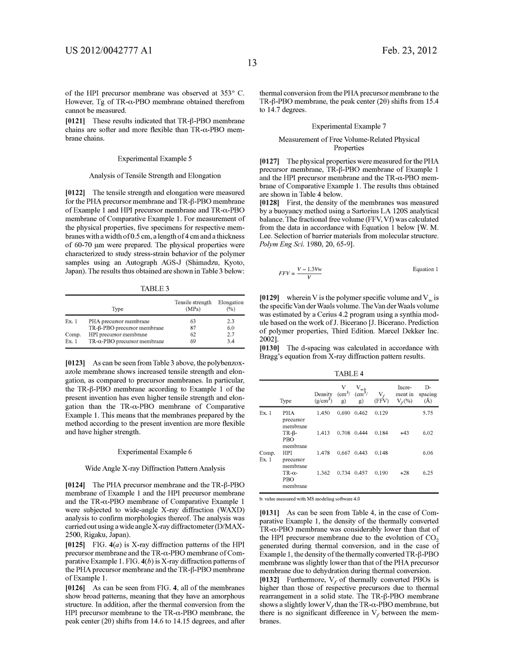 GAS SEPARATION USING MEMBRANES COMPRISING POLYBENZOXAZOLES PREPARED BY     THERMAL REARRANGEMENT - diagram, schematic, and image 35