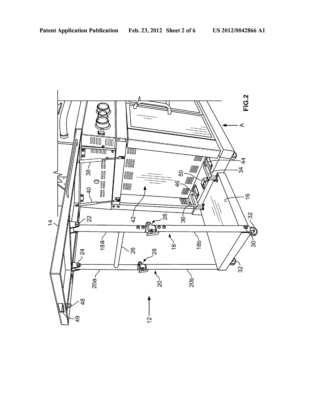 FOLDING WORKTABLE FOR USE ON AN OUTDOOR GRILL - diagram, schematic, and image 03