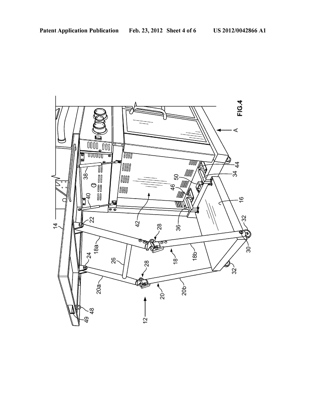 FOLDING WORKTABLE FOR USE ON AN OUTDOOR GRILL - diagram, schematic, and image 05