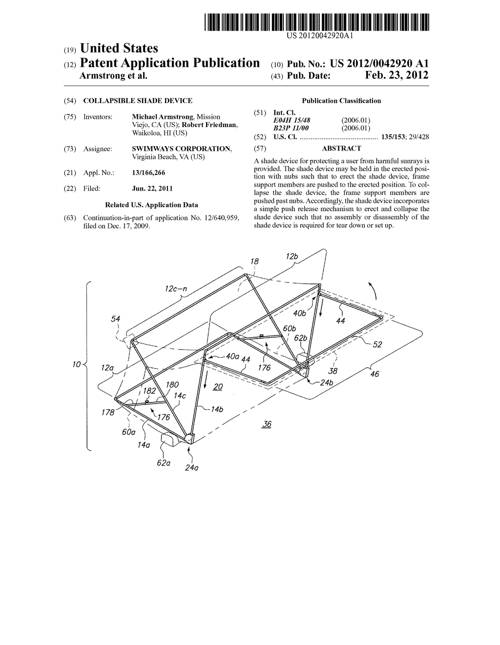 COLLAPSIBLE SHADE DEVICE - diagram, schematic, and image 01