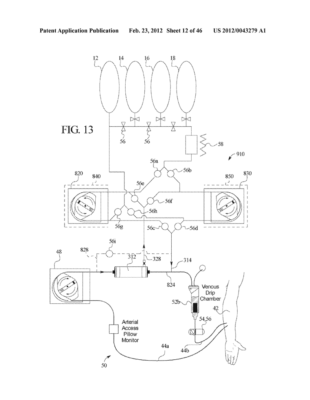 SYSTEMS AND METHODS FOR PRIMING SORBENT-BASED HEMODIALYSIS - diagram, schematic, and image 13