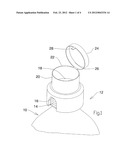 Container with cap and item compartment diagram and image