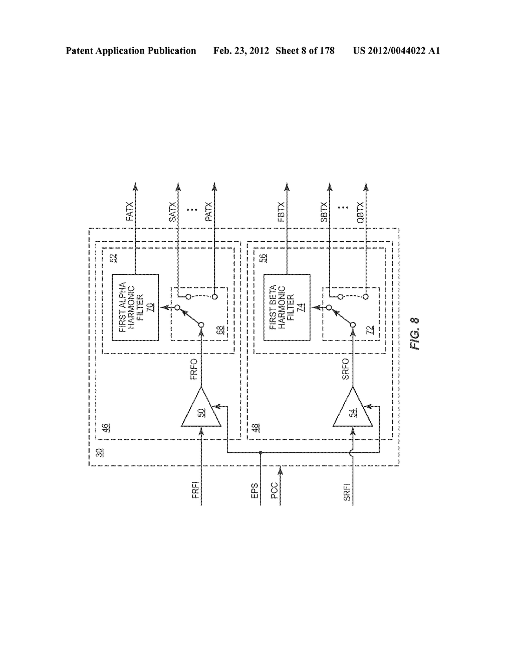 DYNAMIC DEVICE SWITCHING (DDS) OF AN IN-PHASE RF PA STAGE AND A     QUADRATURE-PHASE RF PA STAGE - diagram, schematic, and image 09