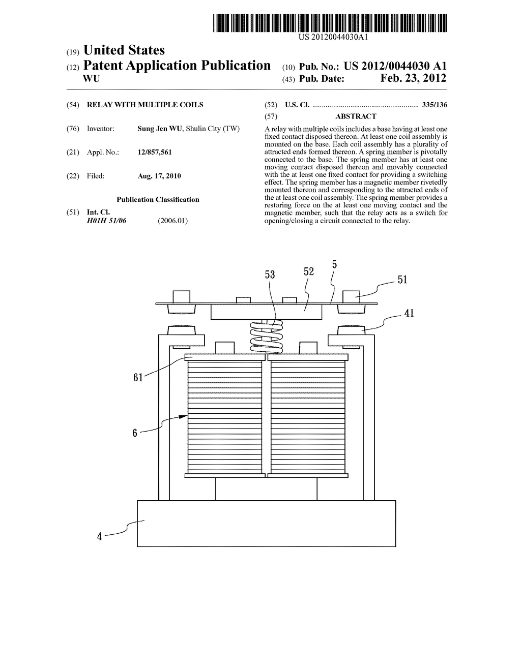 RELAY WITH MULTIPLE COILS - diagram, schematic, and image 01